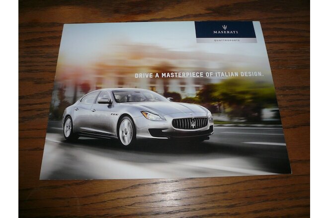 2014 Maserati Quattroporte Zegna Edition Sales Brochure