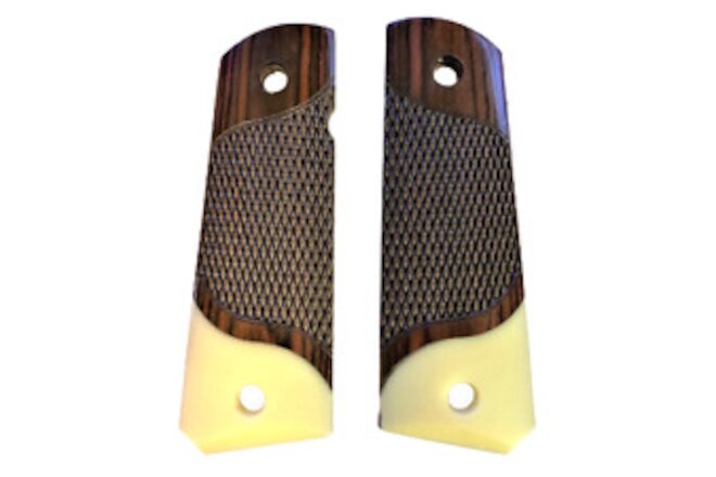 1911 fits Colt & Clones GRIPS Classic Checkered + accent  we