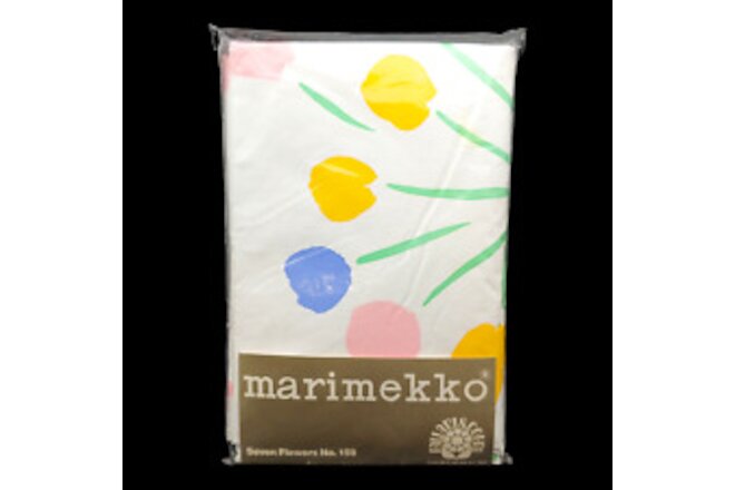 Marimekko Floral Vinyl Table Cloth - 52x70 Rectangular vtg NOS Spring Easter