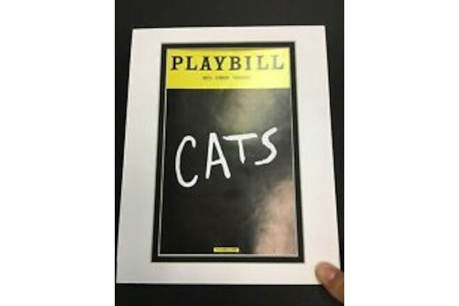 Picture Framing Mat for Playbill 8X10 white with black SET OF 12