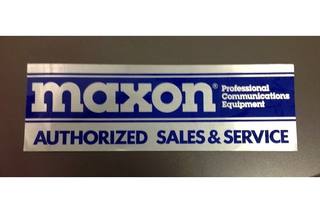 MAXON Professional Communications Equ, Authorized Sales & Service, Vintage Decal