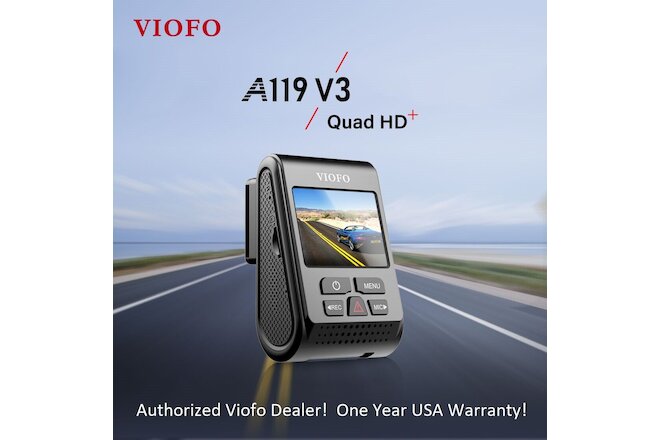 Viofo A119V3 Dash Camera with Sony Starvis IMX335 Image Sensor - USA Seller