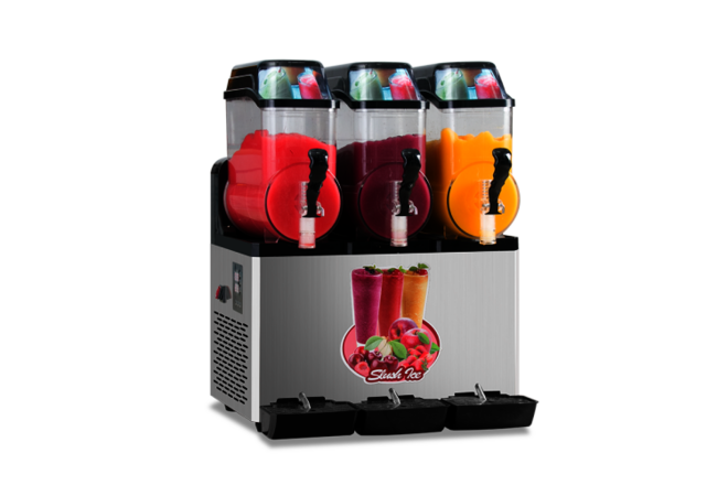3 x 15L Commercial Slushy Machine With Powerful Compressor Efficient Cooling