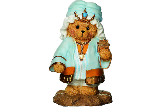 Roman Cherished Teddies, Bear King with Turban, Nativity Figure, 4" H, Resin and