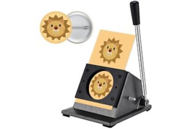 3inch Button Paper Cutter 3.386" Circle Paper Punch Cutter Graphics Punch Cut...
