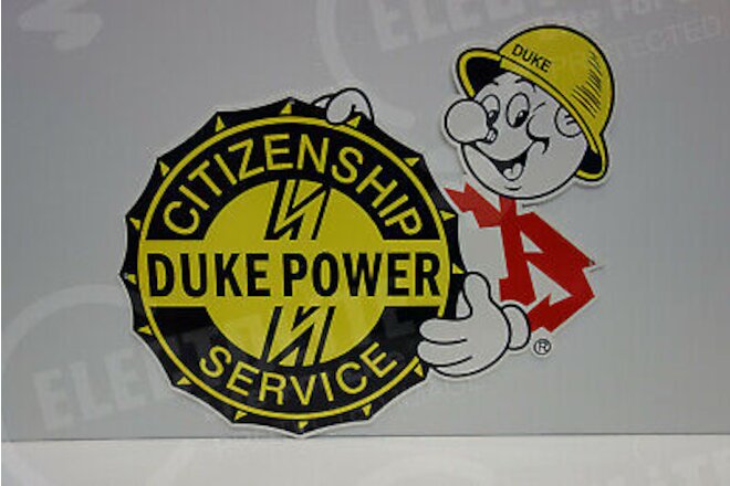 Reddy Kilowatt DUKE POWER ELECTRIC LIGHT COMPANY DIE CUT SIGN ELECTRICIAN GIFT