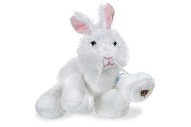 NWT Ganz Webkinz Lil’Kinz 8" White Rabbit Bunny Plush HM078 Sealed Code
