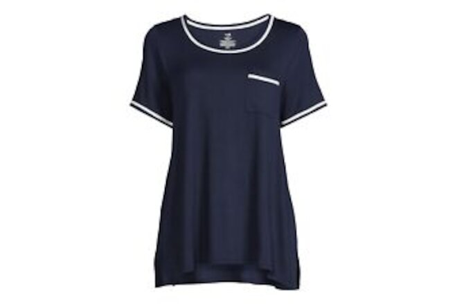 Secret Treasures Women's Knit Sleep Shirt Navy Blue Size Large (12-14)