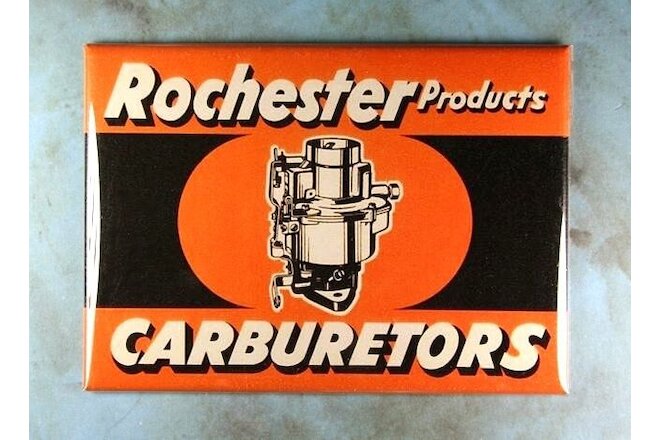Vintage Style Advertising Fridge Magnet 2 1/2" x 3 1/2" Rochester Carburetor