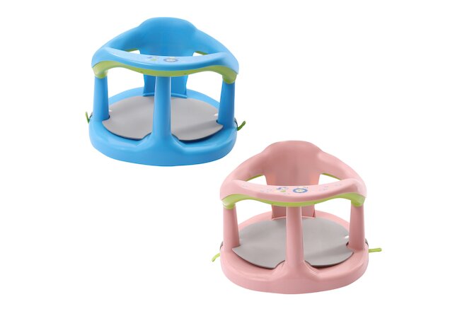 Baby Bath Seat Ring Chair Tub Infant Toddler W/ 4 Anti Slip Suction Cups PP+ PVC