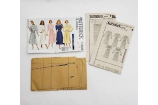 Vintage Butterick Pattern Classics Dress 4368 Size 18-20-22 Uncut 1989 USA