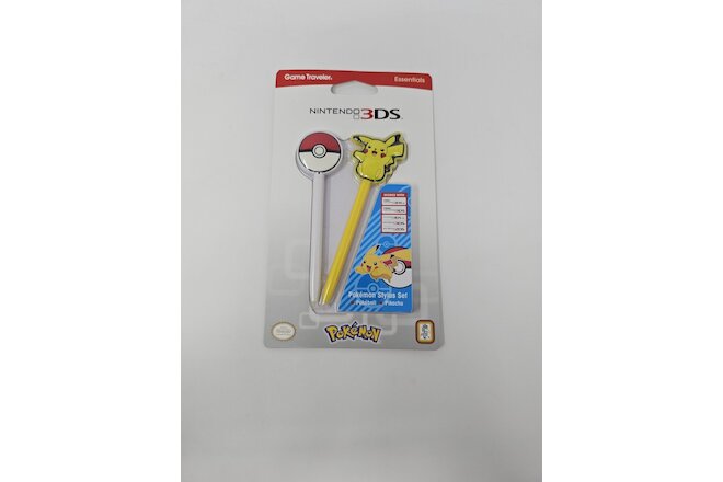 Nintendo 3DS Pokemon Pikachu Pokeball Stylus Set Brand New Game Traveler