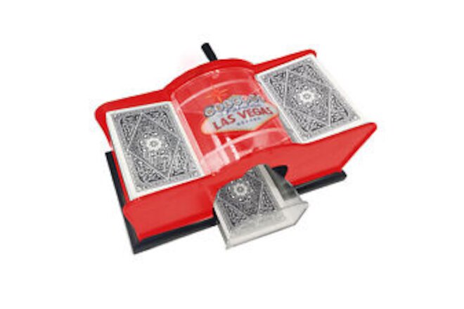 2 Deck Card Shuffler Machine Playing Card Dispenser For Black Jack Poker Unos