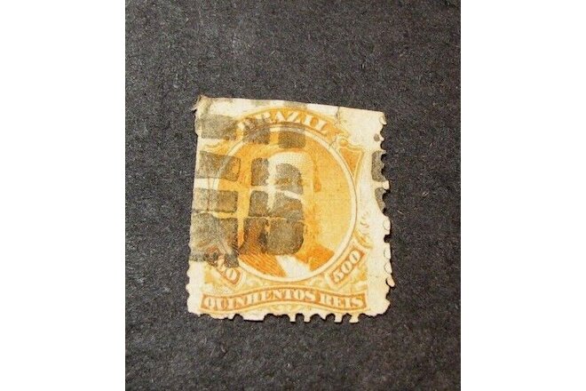 Brazil   Stamp Scott# 60 Emperor Dom Pedro  1866  L98