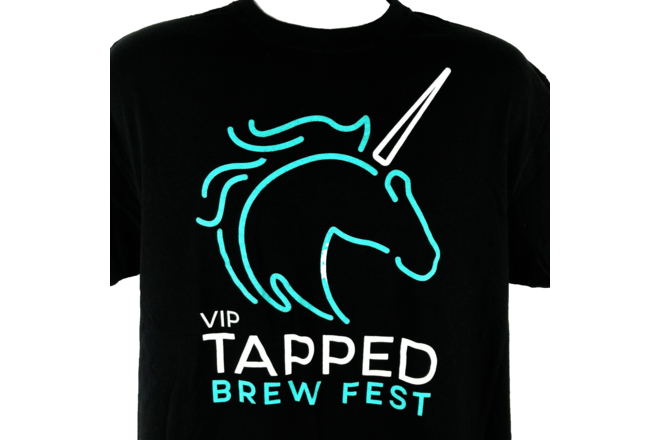 Unicorn Tapped Brew Fest VIP T-Shirt sz Large Mens Beer Fest No Location or Date