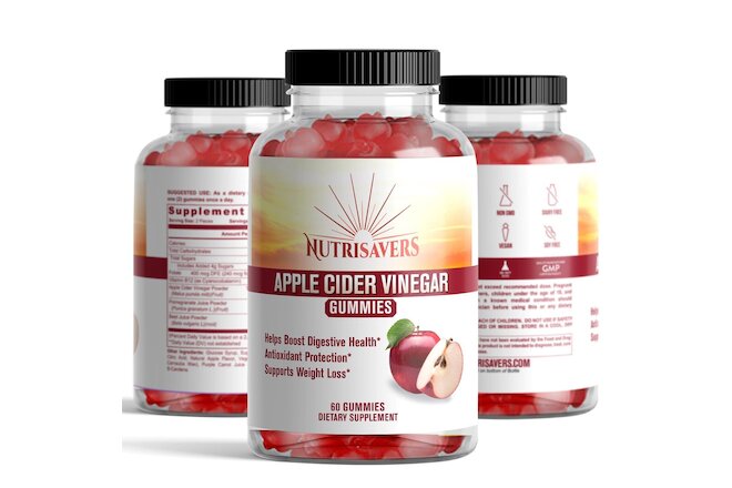 Naturals Apple Cider Vinegar Gummies Diet Supplement for Digestion - 180 Count