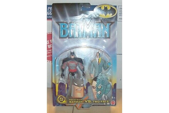 2002 Mattel Batman Tech Suit Batman Vs Two Face 2 Pack action Figure NRFP
