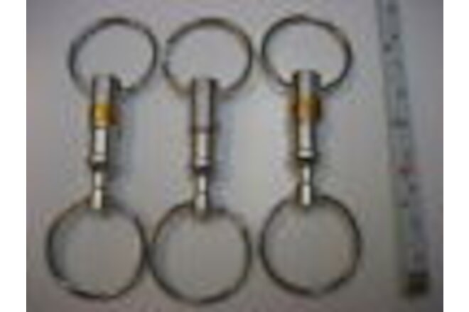 Lot 3 Detachable Pull Apart Quick Release Keychain Key Rings/ US Free Shipping