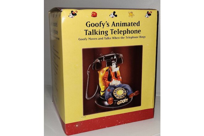 NOS Vintage Telemania Disney Goofy Animated Talking Telephone BRAND NEW