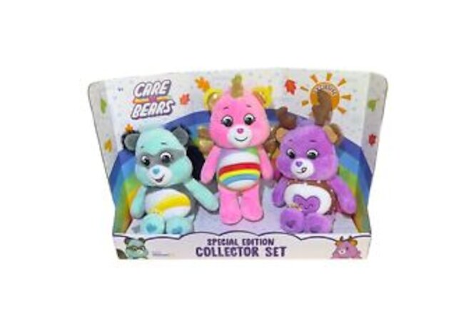 Care Bears 3 Pack Special Edition 9" Collector Set Plush Stuffed Animal Toy NIB