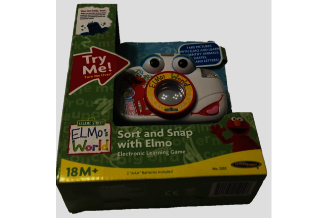 $35 Elmo's World Camera Toy Sort Snap Elmo White 2007 Sesame Street Picture New