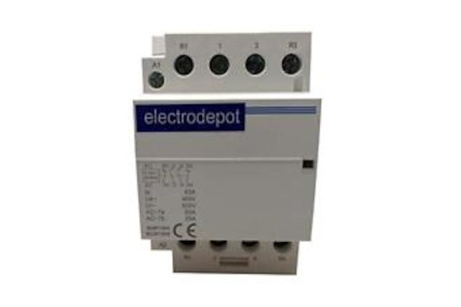 40 Amp 4 Pole 2NO 2NC IEC 400V Contactor (Silent Operation) – 110-120VAC Coil...