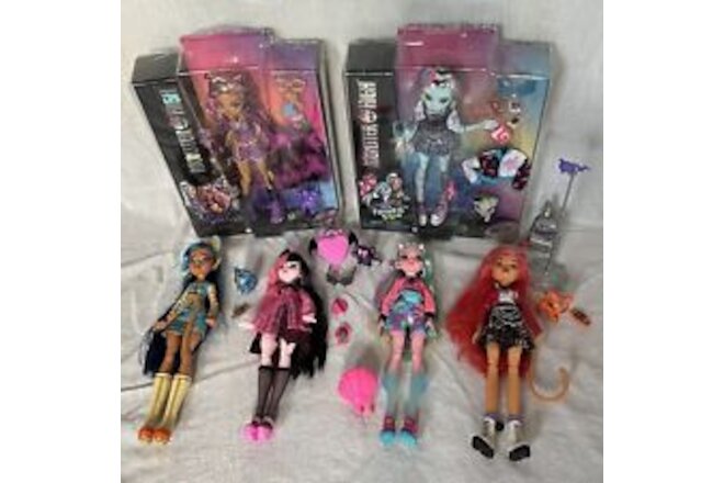 Gen 3  2022 Monster High 6 Doll Set DOLLS ACCESSORIES, clawdeen frankie NIB