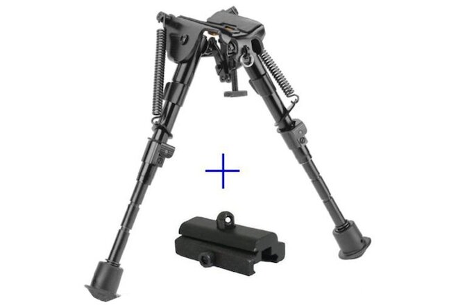 CVLIFE 6"- 9" Compact Spring Return Sniper Hunting Bipod + Picatinny Mount 20mm