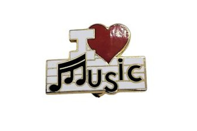 I Heart (Love) Music Pin