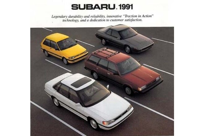 1991 Subaru Line Sales Brochure Justy Loyale XT6