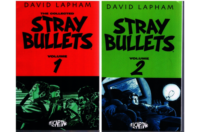 Stray Bullets Collected by David Lapham TPBs Vol 1 1st print & Vol 2 El Capitan