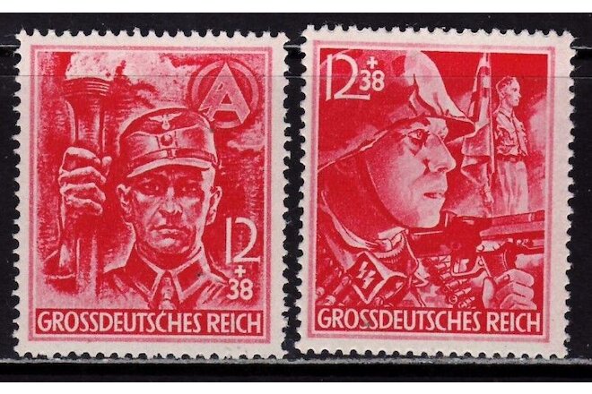 THIRD REICH 1945 Mi. #909-910 mint SA/SS Stormtroopers stamp set!