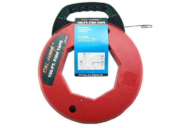 100ft Fish Tape Wire Cable Puller Electricians Reel Tape Free QUICK Shipping