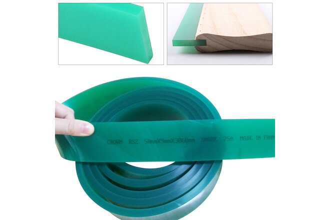70 Durometer Flat Rubber Textile Scraping Silk Screen Printing Squeegee Blade