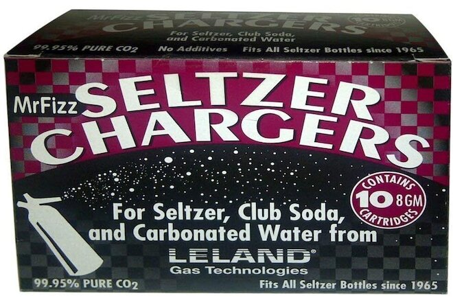 Leland Soda Chargers Seltzer Co2, 40 Count,Silver Silver