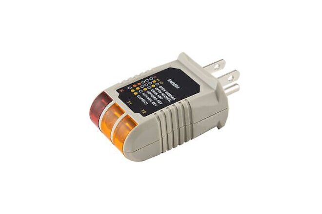 Power Gear Receptacle Tester, Standard 3-Wire, Circuit Analyzer, 110-125 VAC,...