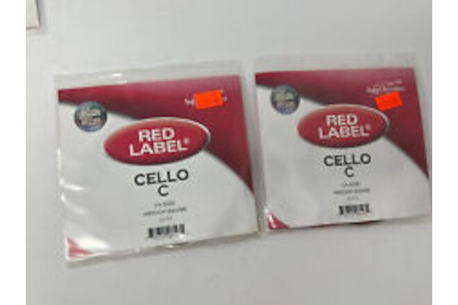 NEW Super Sensitive Red Label Cello C Single Strings in 1/4 Size Lot of 2