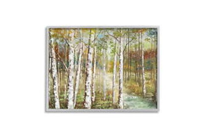 Stupell Industries Birch Orchard Grove Hiking Path Passage ImpressionistPainting