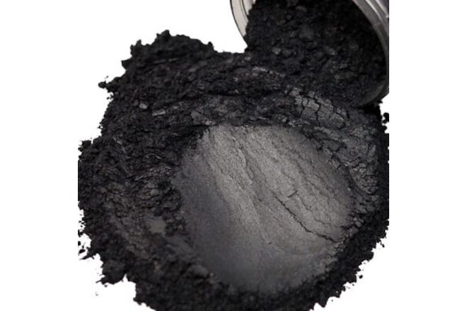 FIREDOTS Pearl Black Mica Powder for Epoxy Resin Black Pigment Powder Cosmeti