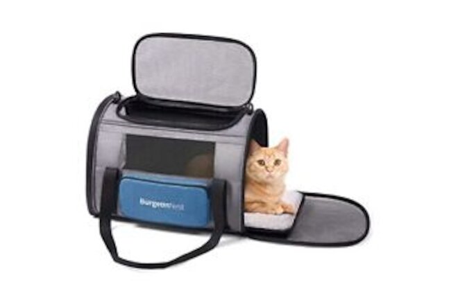 Cat Carrier for Large Cats 20 lbs,Cats Under 25 lbs,2 Cats and Medium Blue