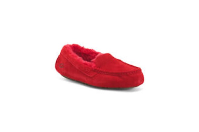 NWB UGG Ansley Moccasin Suede Samba Red Slippers sz 9D