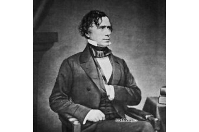 U.S. President #14/FRANKLIN PIERCE 1853-1857/4"X6" B&W Photo Reprint