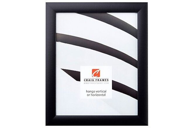 Craig Frames Black Picture Frames & Poster Frames, 1" Wide, Contemporary Style