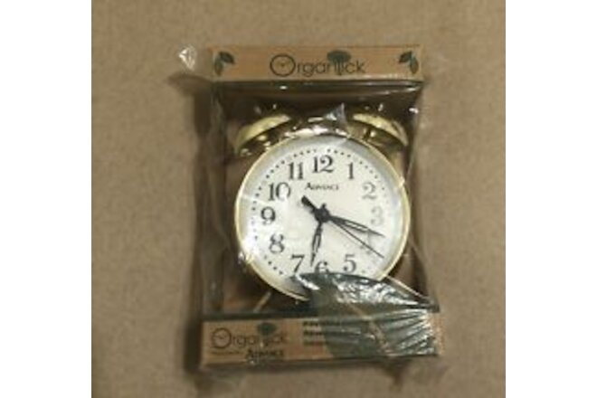 Advance Organtick Wind Up Table Clock with alarm wind up keys NEW- Vintage