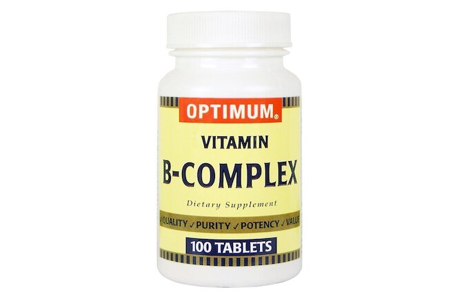 Optimum Vitamin B Complex Dietary Supplement Tablet 100 ct