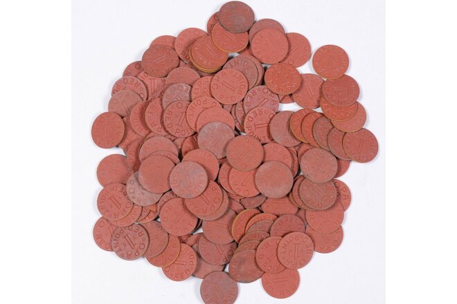 Lot of (143) Vintage WWII ERA  Red OPA Tax Tokens issued 1942 to 1945