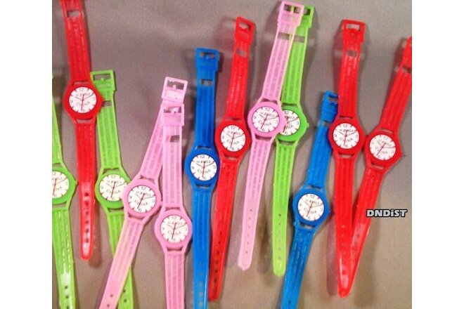 lot of 100 birthday party toy WRiST Watches plastic favor Colorful Wristband fun
