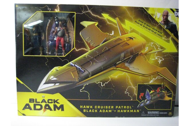 Black Adam Hawkman Hawk Cruiser Patrol Action Figures Over 16-inch First Edition
