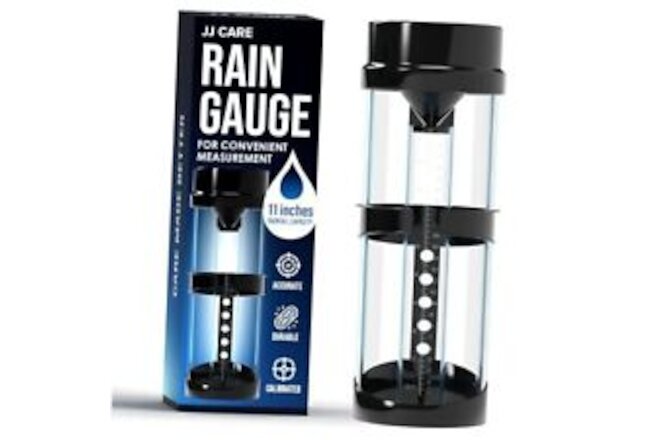 JJ Care Rain Gauge 11’’ inches Rainfall Capacity, Rain Gauge Outdoor for