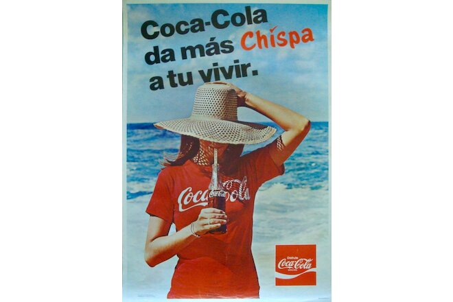 COCA-COLA 1973 Latin American A1 advertising poster A (not repro)